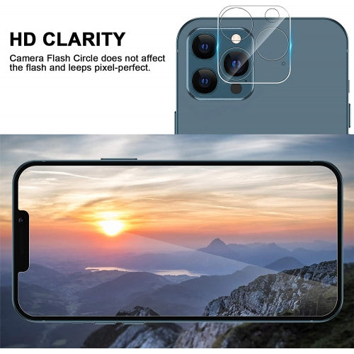 Camera Lens Protector, Curved Edge 3D 9H Hardness Tempered Glass - AWF23