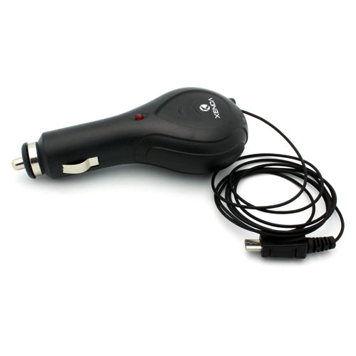 Car Charger, Power DC Socket MicroUSB Retractable - AWU18