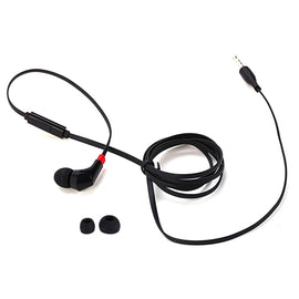 Mono Headset, Single Headphone 3.5mm Wired Earbud Earphone w Mic - AWF47
