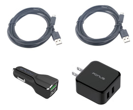 Fast Home Car Charger, Power Travel 6ft Long Micro USB Cable - AWK14