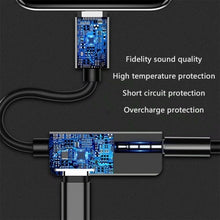 Load image into Gallery viewer, 3.5mm Earphone Adapter, Mic Support Splitter Charger Port Headphone Jack - AWF27