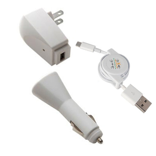 Car Home Charger, Adapter Power Retractable USB Cable - AWK33