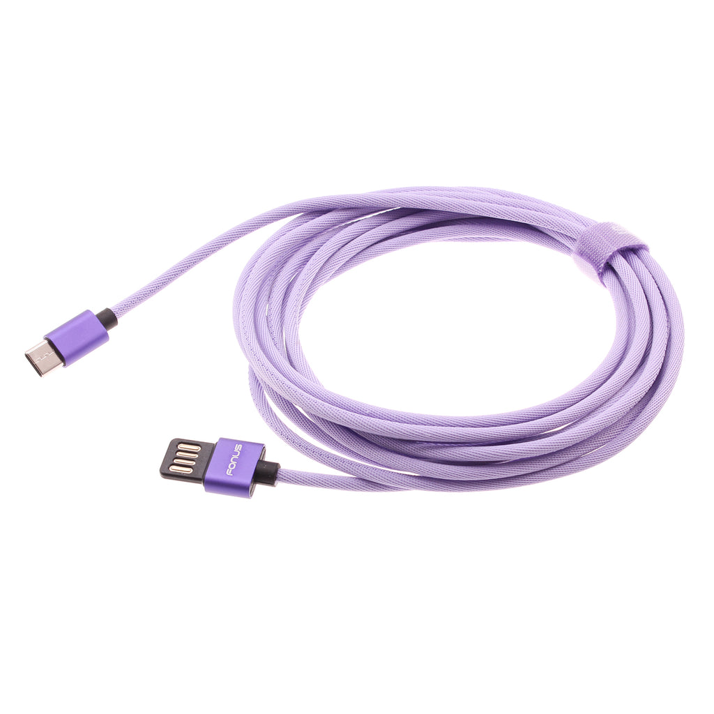 10ft USB-C Cable, Power Cord Fast Charger Extra Long Purple - AWA93