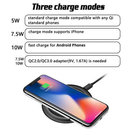 Wireless Charger, Slim Charging Pad 7.5W and 10W Fast - AWN94