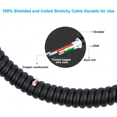 Coiled Cable, Cord Charger Fast USB-C to TYPE-C - AWD26