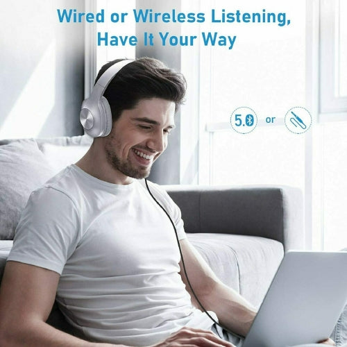 Wireless Headphones, Hands-free w Mic Headset Foldable - AWCM4