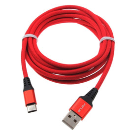 Red 6ft USB-C Cable, Wire Power Charger Cord Type-C - AWK59