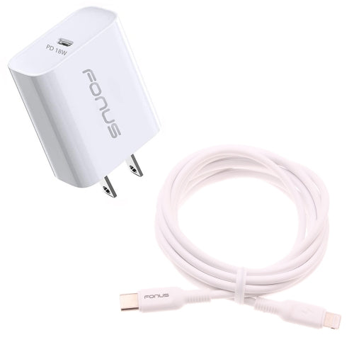 18W PD Home Charger, Power Quick 10ft Long Cable Fast Type-C - AWE04