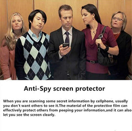 Privacy Screen Protector, Anti-Peep Anti-Spy Curved Tempered Glass - AWR73