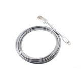 Metal USB Cable, Wire Power Charger Cord 6ft - AWG43