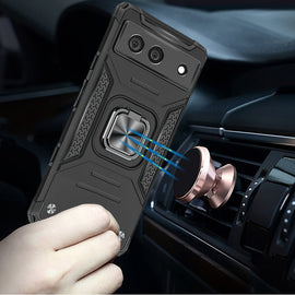 Hybrid Case Cover, Armor Shockproof Kickstand Metal Ring - AWY39