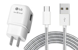 18W Fast Home Charger,  TYPE-C Cord QC3.0 Power Adapter 6ft USB-C Cable  - AWM72 1361-1