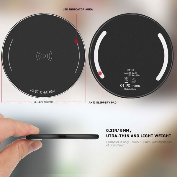 Wireless Charger, Slim Charging Pad 7.5W and 10W Fast - AWK83
