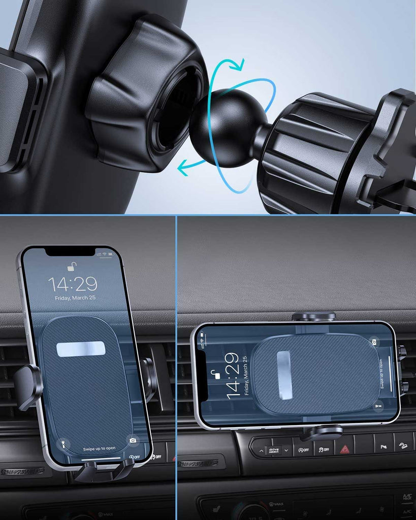 Car Mount, Cradle Rotating Phone Holder Air Vent - AWY98