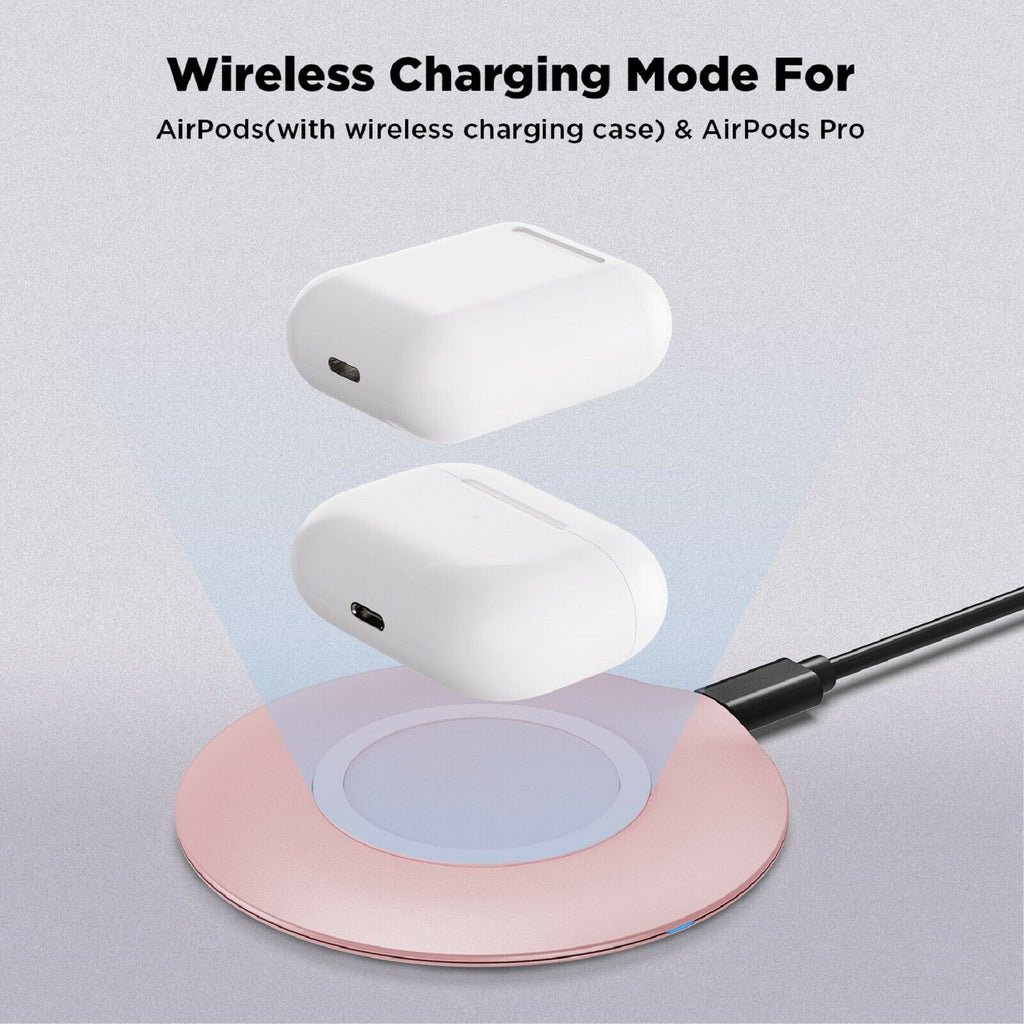 15W Wireless Charger, Slim Charging Pad Pink Fast - AWWH2