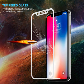 Screen Protector, Full Cover Curved Edge 5D Touch Tempered Glass - AWS24
