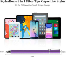 Load image into Gallery viewer, Purple Stylus, Lightweight Aluminum Fiber Tip Touch Screen Pen - AWZ55