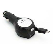 Load image into Gallery viewer, Car Charger, DC Socket Micro-USB USB Port Retractable - AWU76