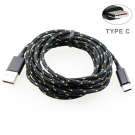 10ft USB Cable, Wire Power Charger Cord Type-C - AWC85