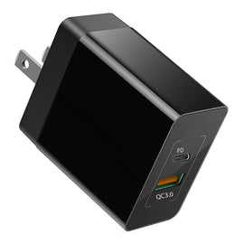 Quick Home Charger,  Travel Type-C PD 2-Port USB 30W  - AWR37 1110-1