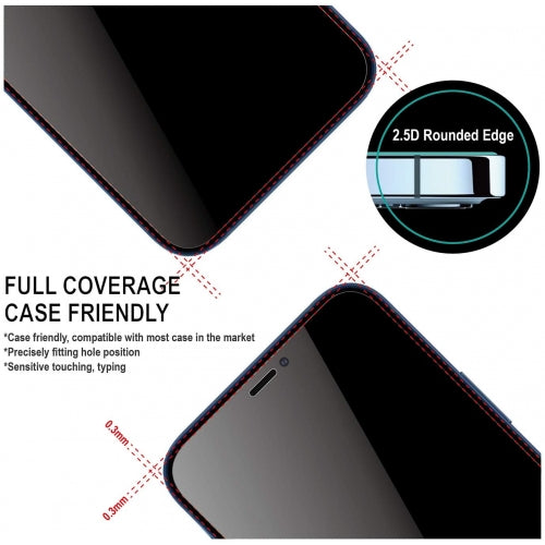 Privacy Screen Protector, Anti-Peep Anti-Spy Curved Tempered Glass - AWG56