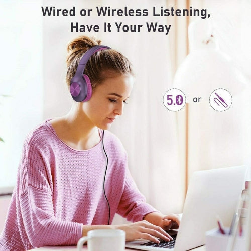 Wireless Headphones, Hands-free w Mic Headset Foldable - AWCM3