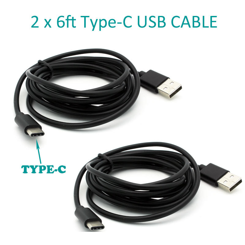 Fast Home Car Charger, Travel 6ft Long Type-C USB Cable - AWK06