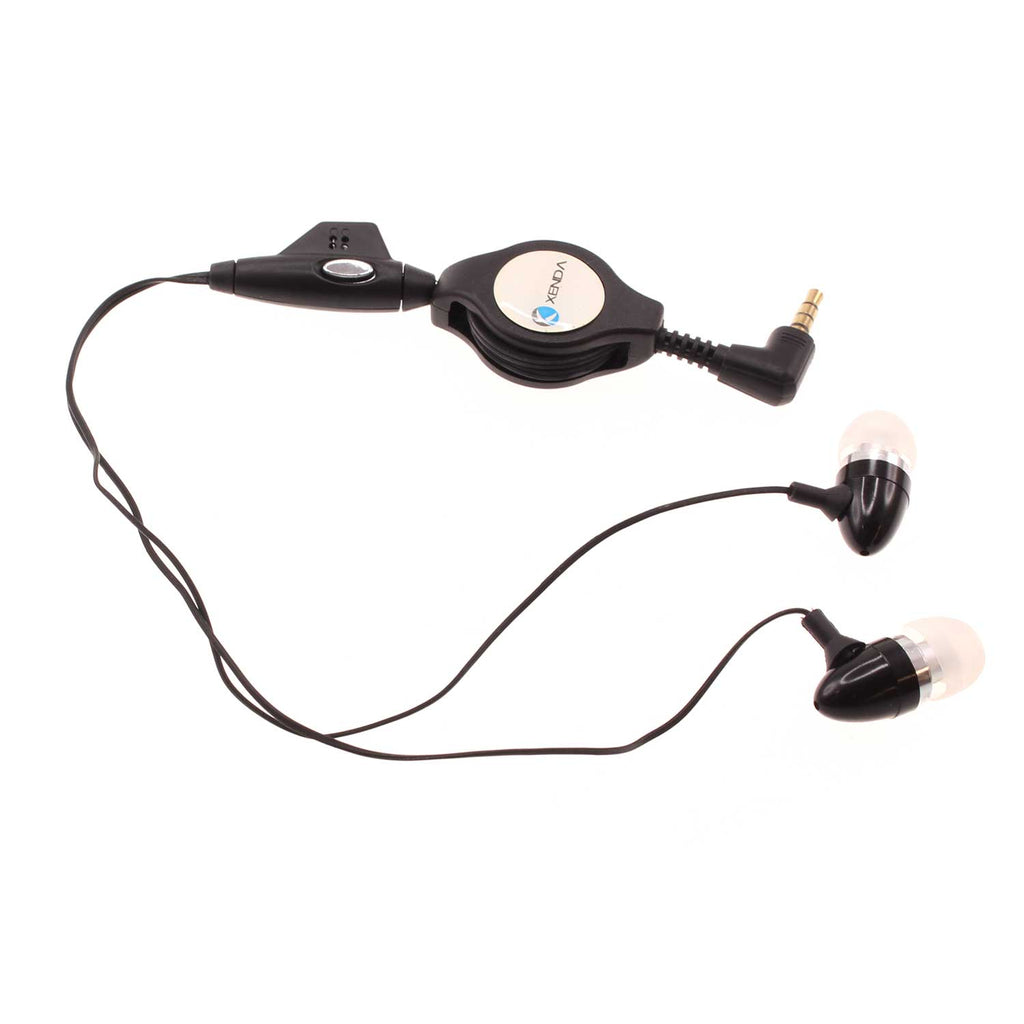 Retractable Earphones, Headset Handsfree Mic Headphones Wired - AWC63