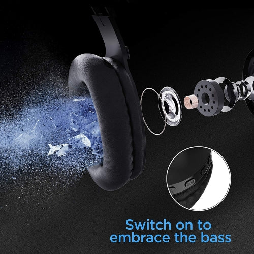 Wireless Headphones, Hands-free w Mic Headset Foldable - AWCM5