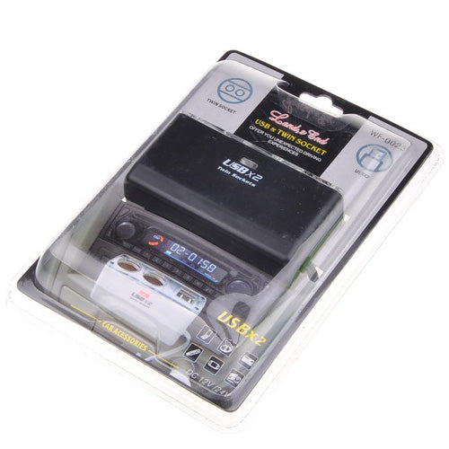 Car Charger Splitter, Adapter Power 2-Port USB DC Socket - AWC71