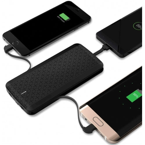 8000mAh Power Bank, Built-in Cables Portable Backup Battery Charger - AWV28