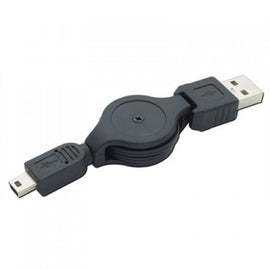 USB Cable, Power Charger Mini-USB Retractable - AWS42