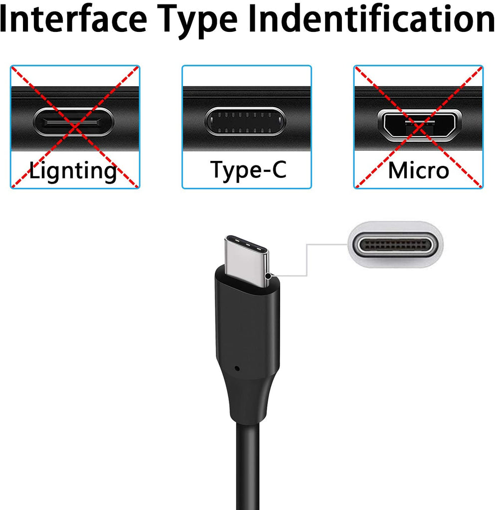 6ft and 10ft Long USB-C Cables, Data Sync Power Wire TYPE-C Cord Fast Charge - AWY73