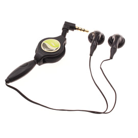 Retractable Earphones,  3.5mm w Mic Headset Hands-free Headphones  - AWB92 346-1