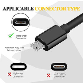 6ft USB Cable,  Wire Power Charger Cord MicroUSB  - AWK20 276-2