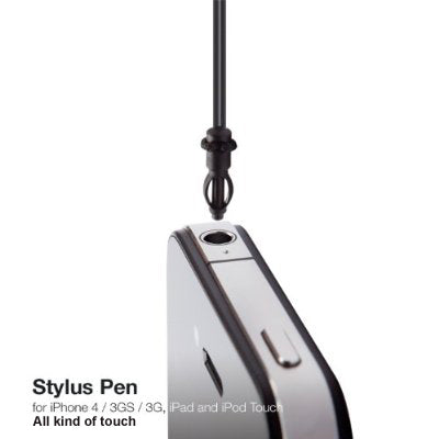 Stylus, Black Compact Aluminum Touch Pen - AWS17