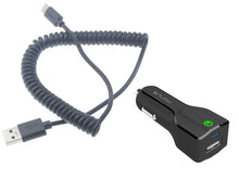 Load image into Gallery viewer, Car Charger, Type-C Coiled Cable USB Port 18W Fast - AWM14