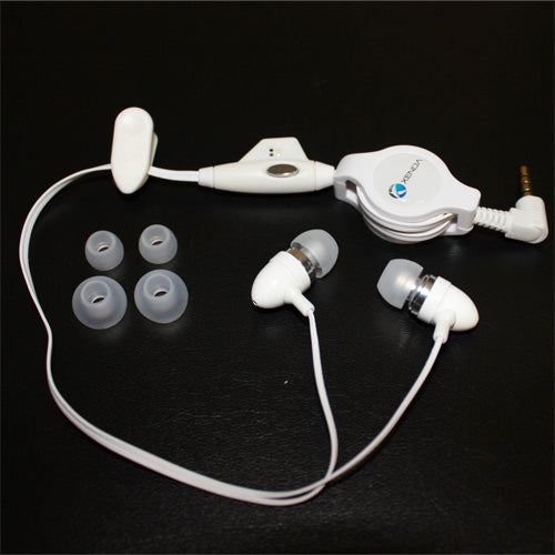 Retractable Earphones, Headset Handsfree Mic Headphones Wired - AWD57