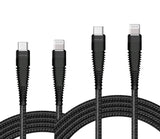 6ft and 10ft Long PD USB-C Cables, Sync Type-C to iPhone Wire Power Cord Fast Charge - AWY57