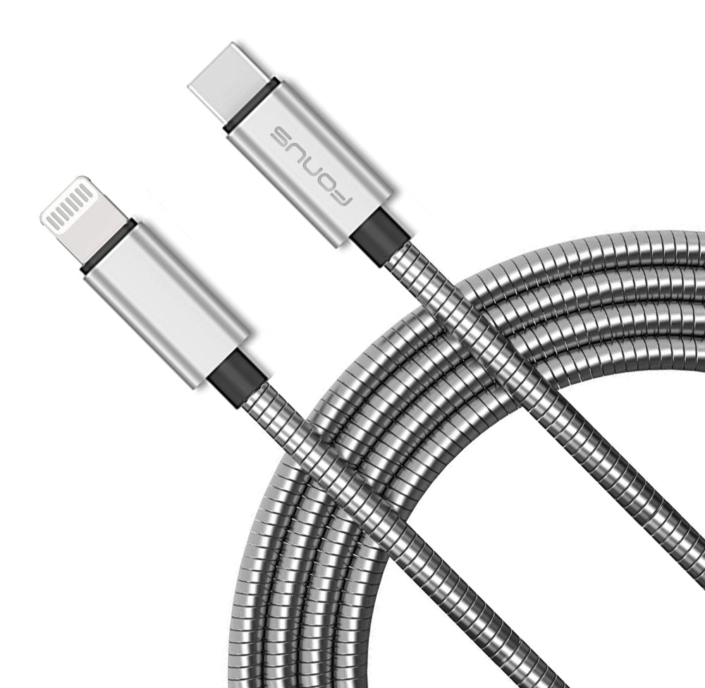 PD Metal USB-C Cable, Fast Charger Type-C to iPhone Long 6ft - AWE34