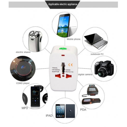 International Charger, Plug Converter Adapter Travel USB 2-Port - AWM08