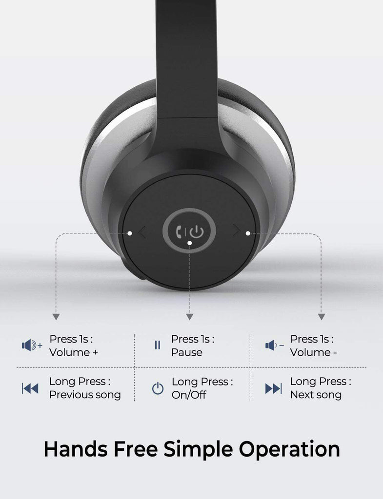 Wireless Over-Ear Headphones, Earphones Hands-free Headset With Boom Microphone - AWZ58