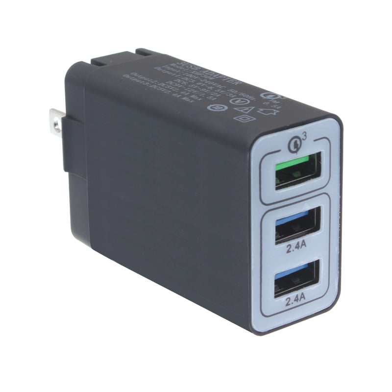 Home Charger, One Fast Port 3-Port USB 6.8Amp 34W - AWA61