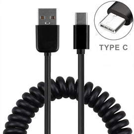 Car Charger, Type-C Coiled Cable USB Port 18W Fast - AWM14