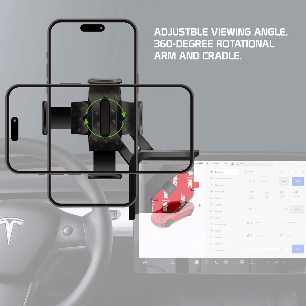 Car Mount, (For Tesla Model 3 and Y ONLY) Dock Strong Grip Display Phone Holder - AWY48