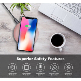 15W Wireless Charger, Slim Charging Pad Pink Fast - AWWH2