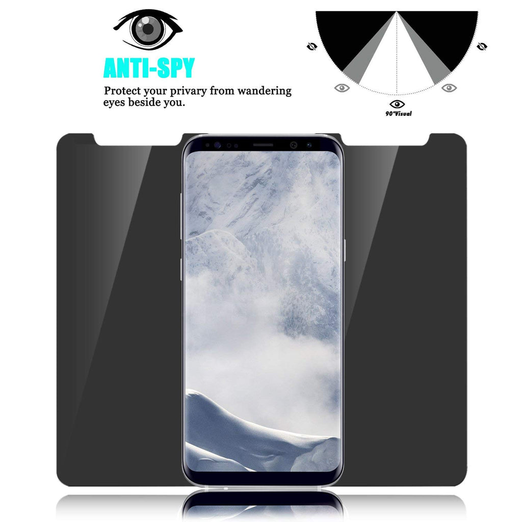 Privacy Screen Protector, Anti-Peep Anti-Spy Curved Tempered Glass - AWR73