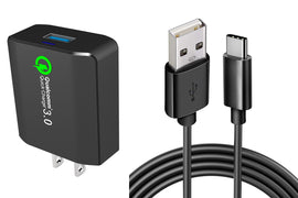 Home Charger,  Turbo Charge Type-C 6ft USB Cable 18W Fast  - AWB75 967-1