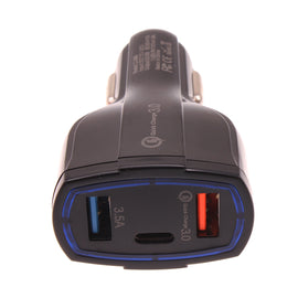 Quick Car Charger, Power Type-C Port 3-Port USB 48W - AWF56
