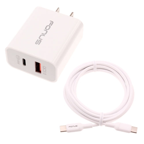 36W PD Home Charger, Power Cord USB-C 6ft Long Cable Fast Type-C - AWE41